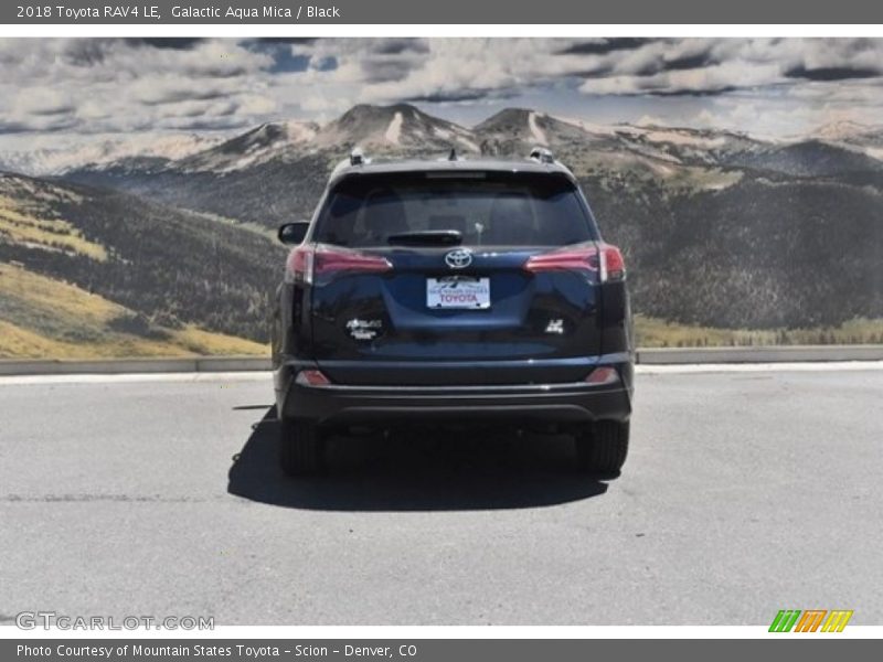 Galactic Aqua Mica / Black 2018 Toyota RAV4 LE