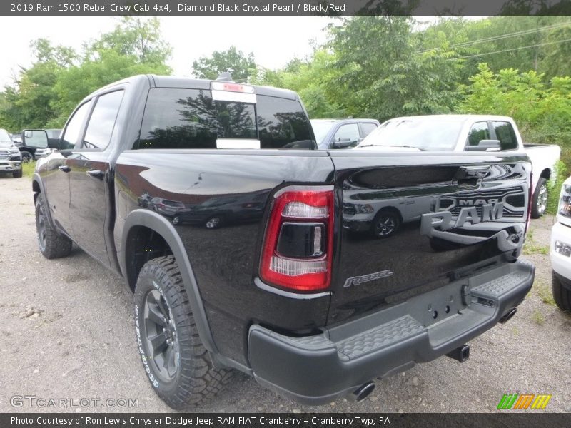 Diamond Black Crystal Pearl / Black/Red 2019 Ram 1500 Rebel Crew Cab 4x4