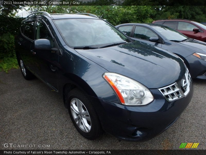 Graphite Blue / Gray 2013 Nissan Rogue SV AWD