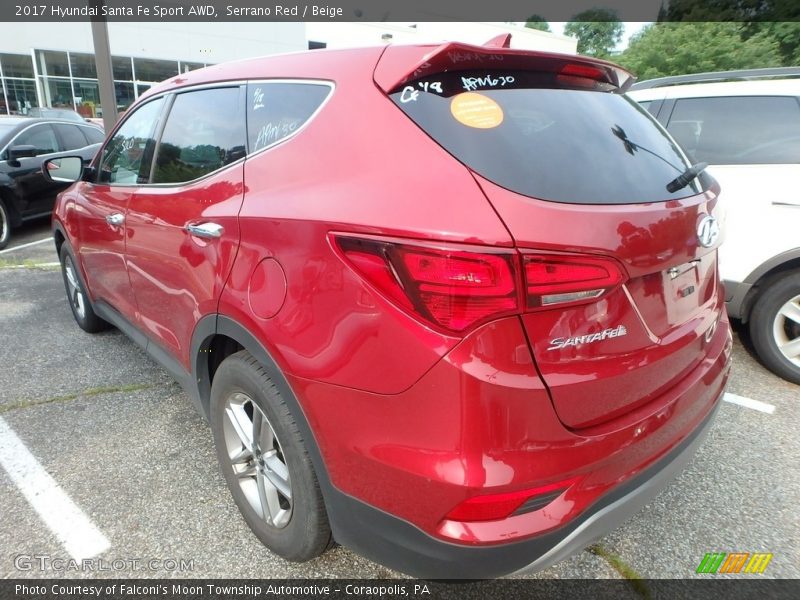 Serrano Red / Beige 2017 Hyundai Santa Fe Sport AWD
