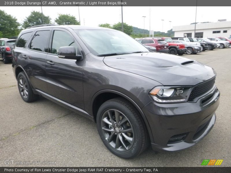Granite Metallic / Light Frost Beige/Black 2018 Dodge Durango GT AWD