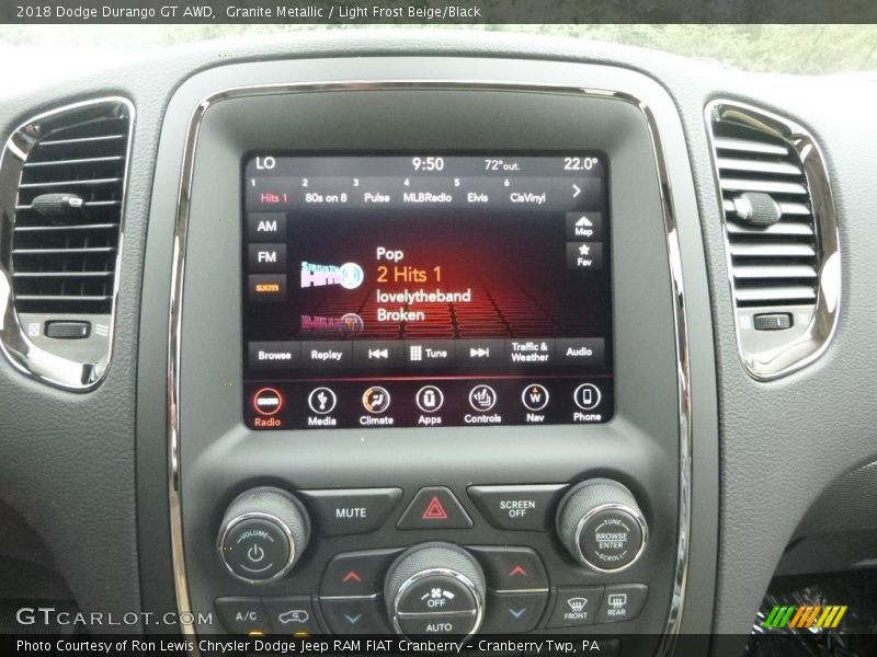 Granite Metallic / Light Frost Beige/Black 2018 Dodge Durango GT AWD