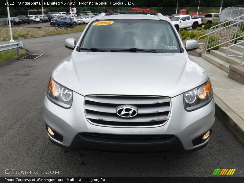 Moonstone Silver / Cocoa Black 2012 Hyundai Santa Fe Limited V6 AWD