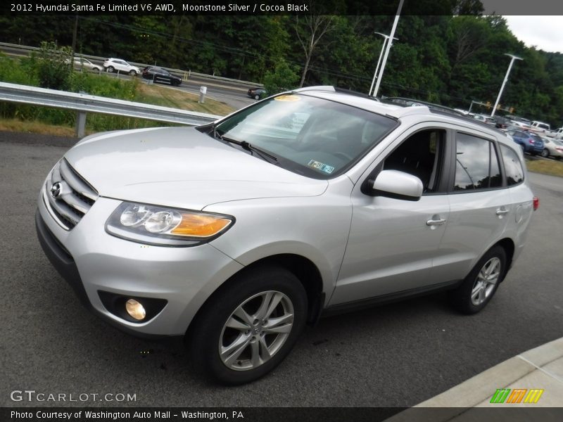 Moonstone Silver / Cocoa Black 2012 Hyundai Santa Fe Limited V6 AWD