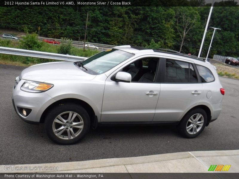 Moonstone Silver / Cocoa Black 2012 Hyundai Santa Fe Limited V6 AWD