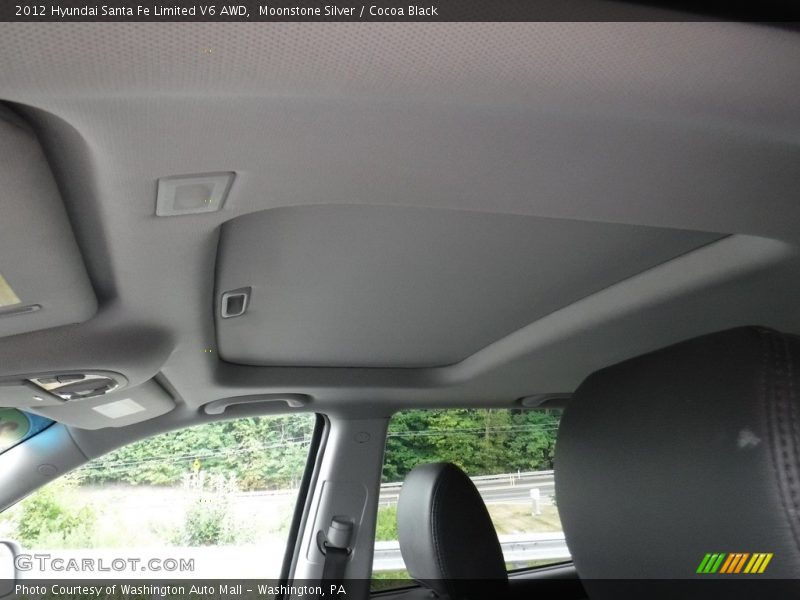 Moonstone Silver / Cocoa Black 2012 Hyundai Santa Fe Limited V6 AWD