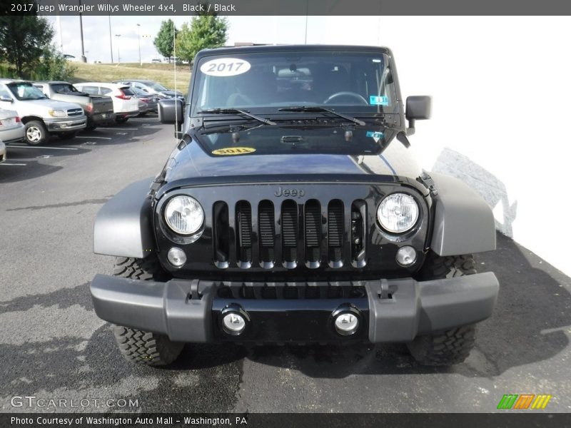 Black / Black 2017 Jeep Wrangler Willys Wheeler 4x4