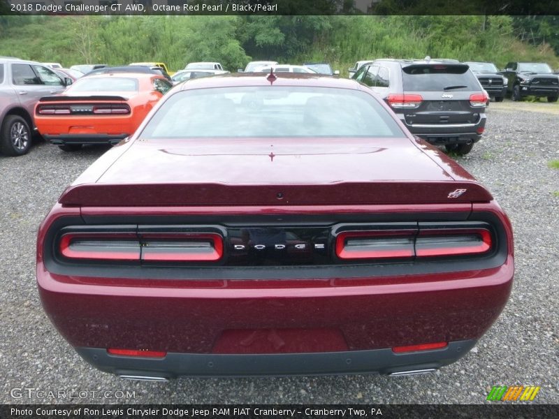 Octane Red Pearl / Black/Pearl 2018 Dodge Challenger GT AWD