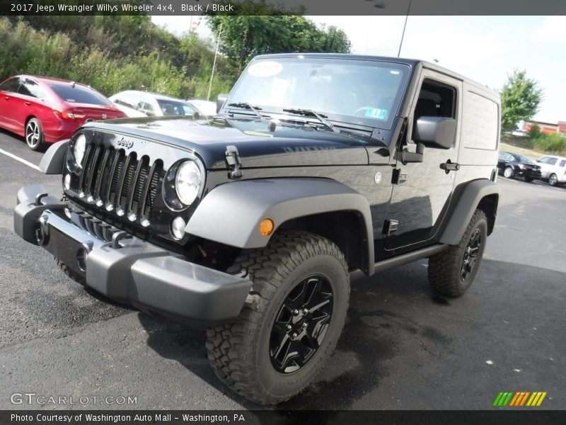 Black / Black 2017 Jeep Wrangler Willys Wheeler 4x4