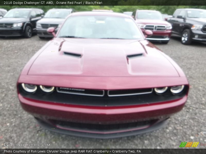 Octane Red Pearl / Black/Pearl 2018 Dodge Challenger GT AWD