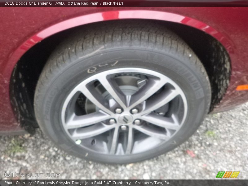 Octane Red Pearl / Black/Pearl 2018 Dodge Challenger GT AWD