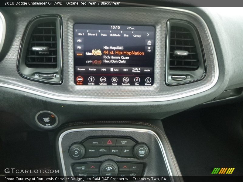 Octane Red Pearl / Black/Pearl 2018 Dodge Challenger GT AWD