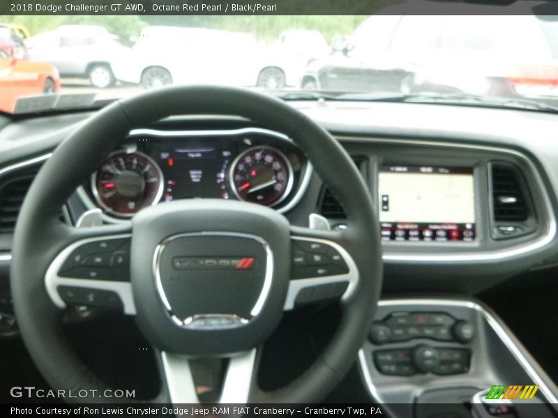 Octane Red Pearl / Black/Pearl 2018 Dodge Challenger GT AWD