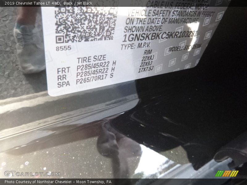 Black / Jet Black 2019 Chevrolet Tahoe LT 4WD