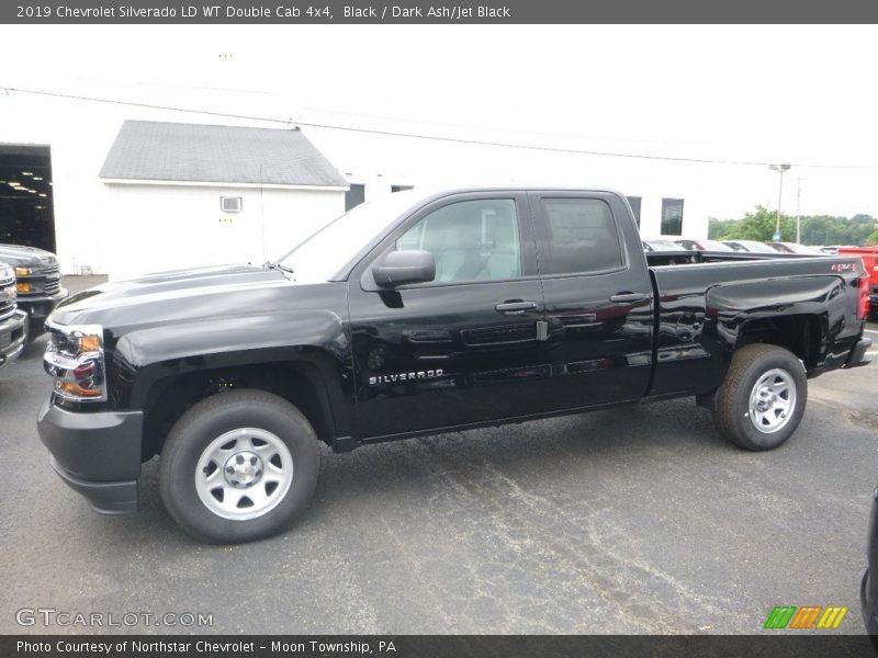 Black / Dark Ash/Jet Black 2019 Chevrolet Silverado LD WT Double Cab 4x4