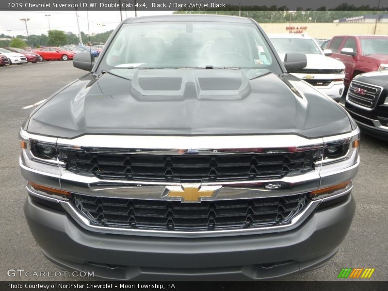 Black / Dark Ash/Jet Black 2019 Chevrolet Silverado LD WT Double Cab 4x4