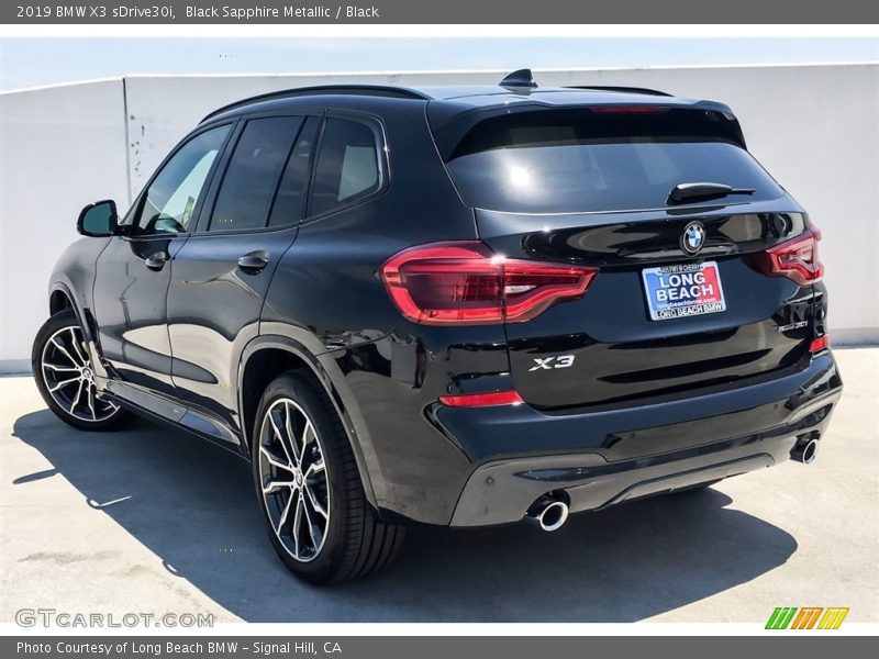 Black Sapphire Metallic / Black 2019 BMW X3 sDrive30i