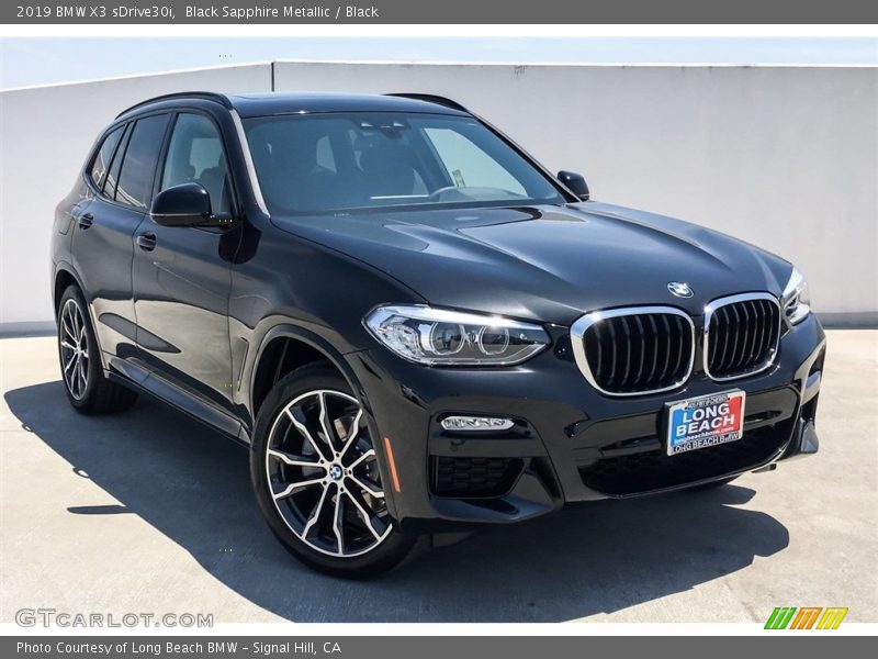 Black Sapphire Metallic / Black 2019 BMW X3 sDrive30i