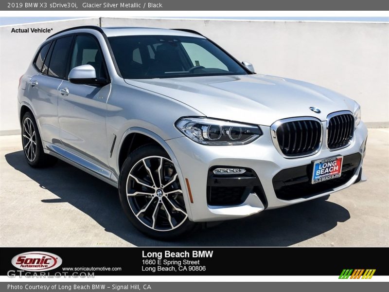 Glacier Silver Metallic / Black 2019 BMW X3 sDrive30i