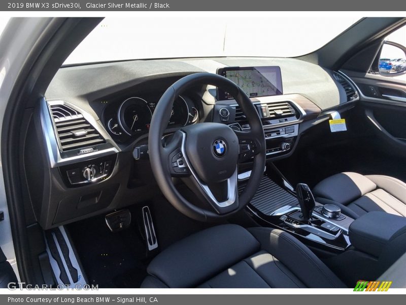 Glacier Silver Metallic / Black 2019 BMW X3 sDrive30i