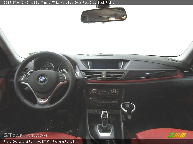 Mineral White Metallic / Coral Red/Grey-Black Piping 2015 BMW X1 xDrive28i