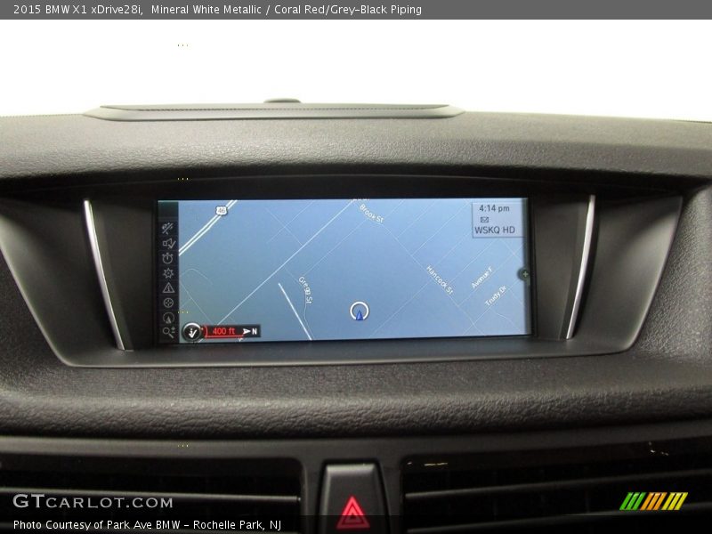 Mineral White Metallic / Coral Red/Grey-Black Piping 2015 BMW X1 xDrive28i