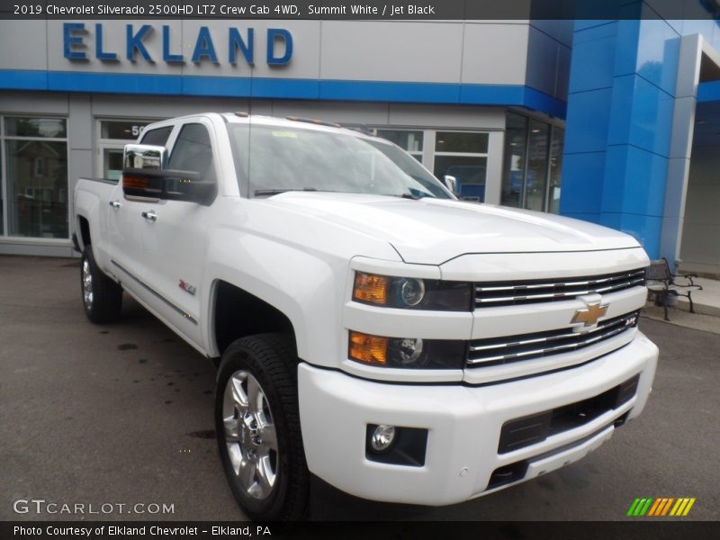 Summit White / Jet Black 2019 Chevrolet Silverado 2500HD LTZ Crew Cab 4WD