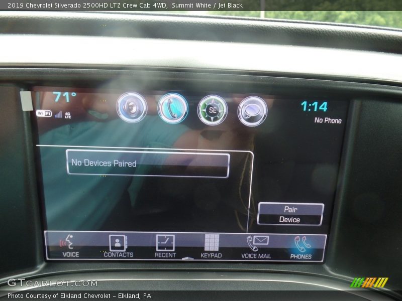 Summit White / Jet Black 2019 Chevrolet Silverado 2500HD LTZ Crew Cab 4WD