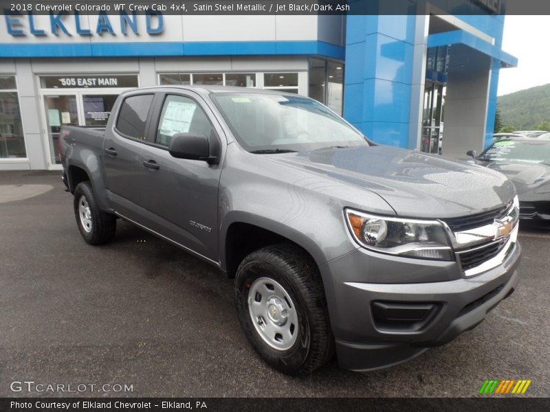Satin Steel Metallic / Jet Black/Dark Ash 2018 Chevrolet Colorado WT Crew Cab 4x4
