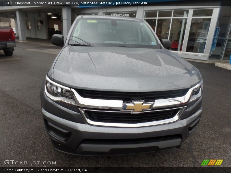 Satin Steel Metallic / Jet Black/Dark Ash 2018 Chevrolet Colorado WT Crew Cab 4x4