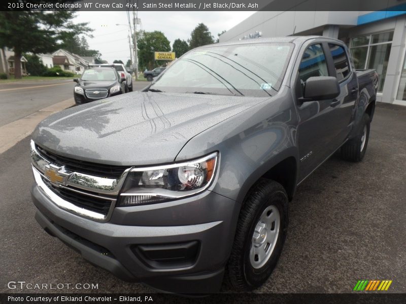 Satin Steel Metallic / Jet Black/Dark Ash 2018 Chevrolet Colorado WT Crew Cab 4x4
