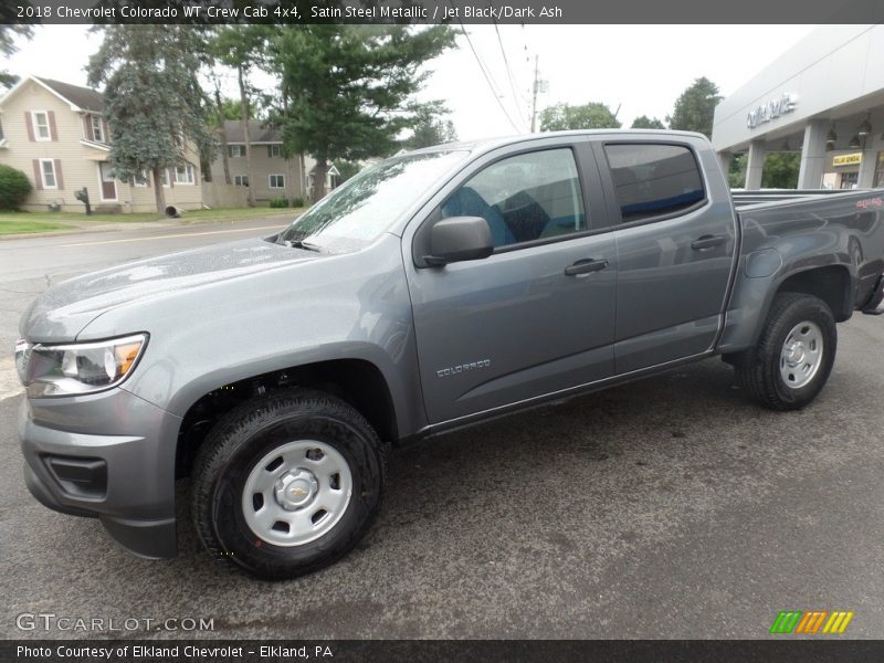 Satin Steel Metallic / Jet Black/Dark Ash 2018 Chevrolet Colorado WT Crew Cab 4x4