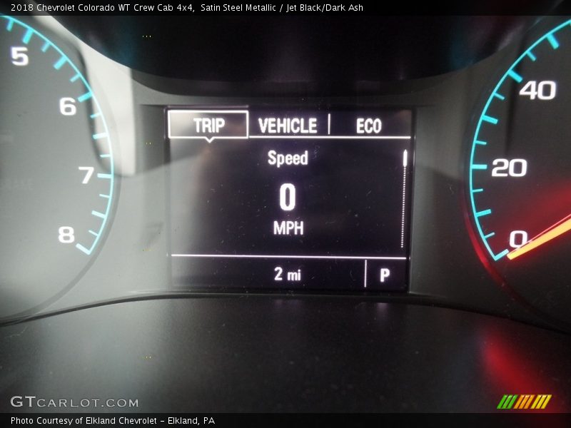 Satin Steel Metallic / Jet Black/Dark Ash 2018 Chevrolet Colorado WT Crew Cab 4x4