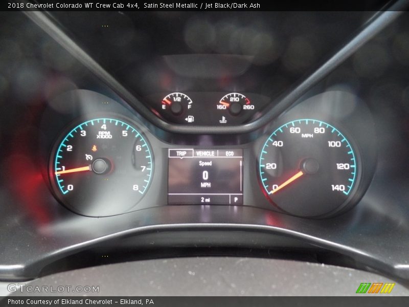 Satin Steel Metallic / Jet Black/Dark Ash 2018 Chevrolet Colorado WT Crew Cab 4x4