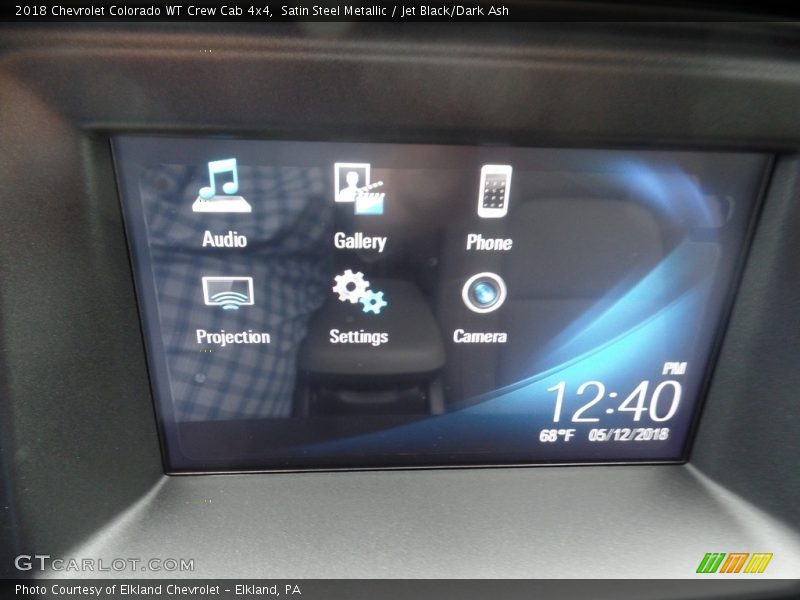 Satin Steel Metallic / Jet Black/Dark Ash 2018 Chevrolet Colorado WT Crew Cab 4x4