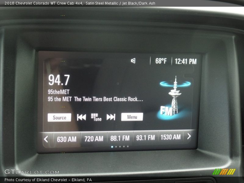 Satin Steel Metallic / Jet Black/Dark Ash 2018 Chevrolet Colorado WT Crew Cab 4x4