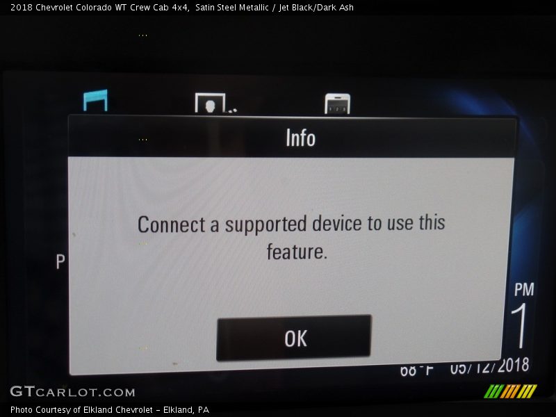 Satin Steel Metallic / Jet Black/Dark Ash 2018 Chevrolet Colorado WT Crew Cab 4x4