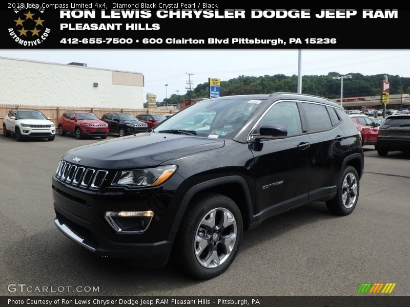 Diamond Black Crystal Pearl / Black 2018 Jeep Compass Limited 4x4