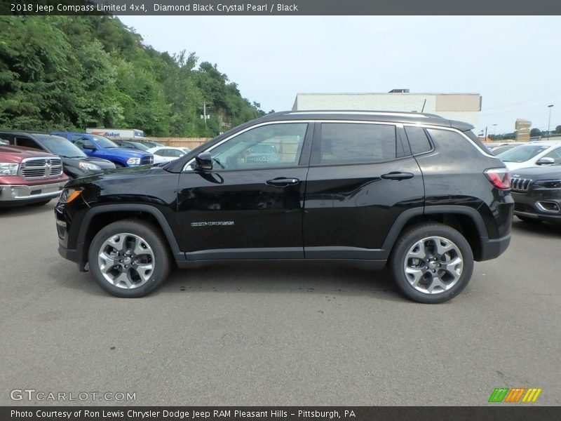 Diamond Black Crystal Pearl / Black 2018 Jeep Compass Limited 4x4