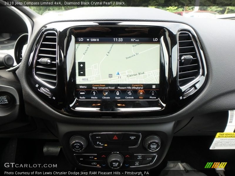 Diamond Black Crystal Pearl / Black 2018 Jeep Compass Limited 4x4