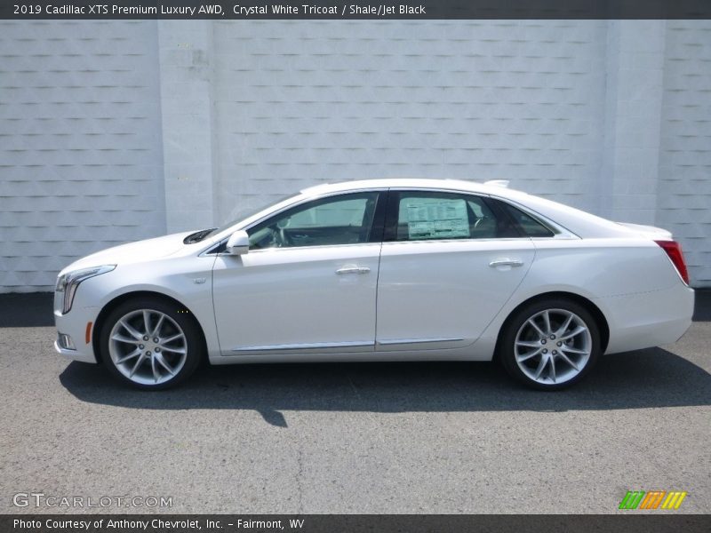 Crystal White Tricoat / Shale/Jet Black 2019 Cadillac XTS Premium Luxury AWD