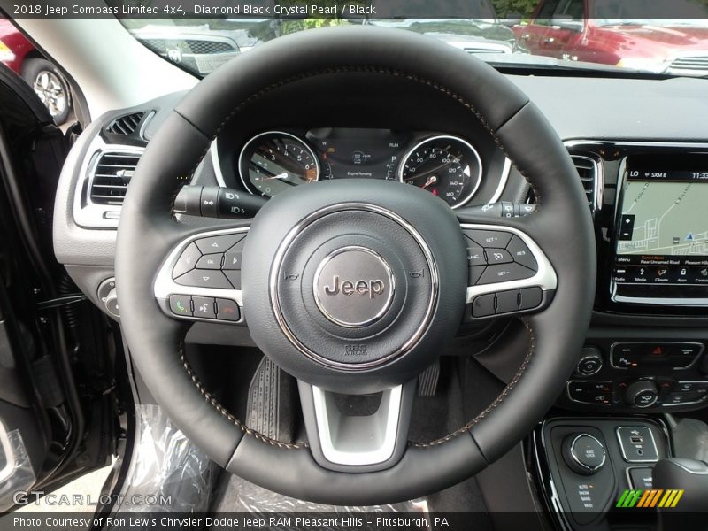 Diamond Black Crystal Pearl / Black 2018 Jeep Compass Limited 4x4