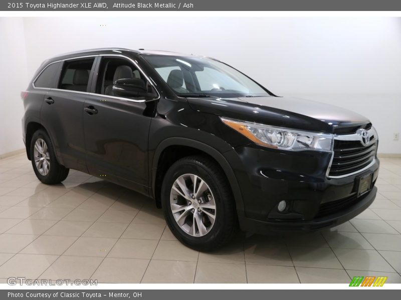 Attitude Black Metallic / Ash 2015 Toyota Highlander XLE AWD