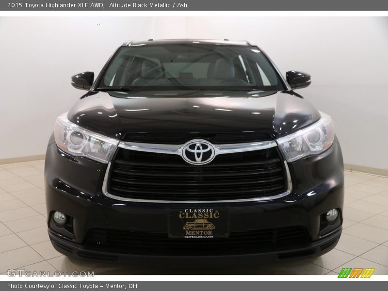 Attitude Black Metallic / Ash 2015 Toyota Highlander XLE AWD