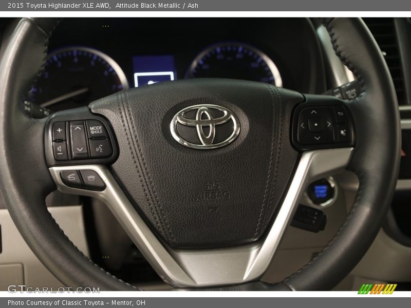 Attitude Black Metallic / Ash 2015 Toyota Highlander XLE AWD
