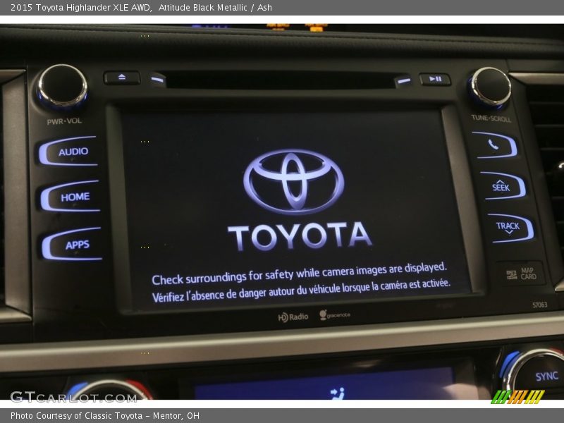Attitude Black Metallic / Ash 2015 Toyota Highlander XLE AWD
