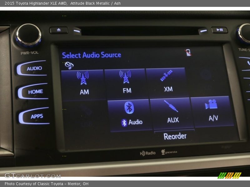 Attitude Black Metallic / Ash 2015 Toyota Highlander XLE AWD