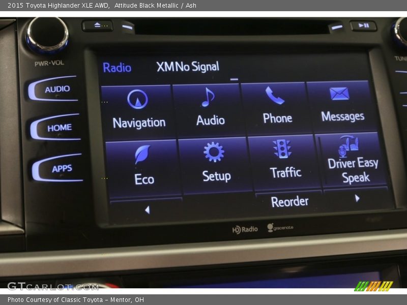 Attitude Black Metallic / Ash 2015 Toyota Highlander XLE AWD