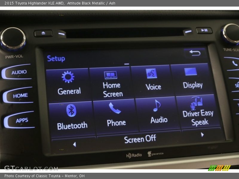 Attitude Black Metallic / Ash 2015 Toyota Highlander XLE AWD