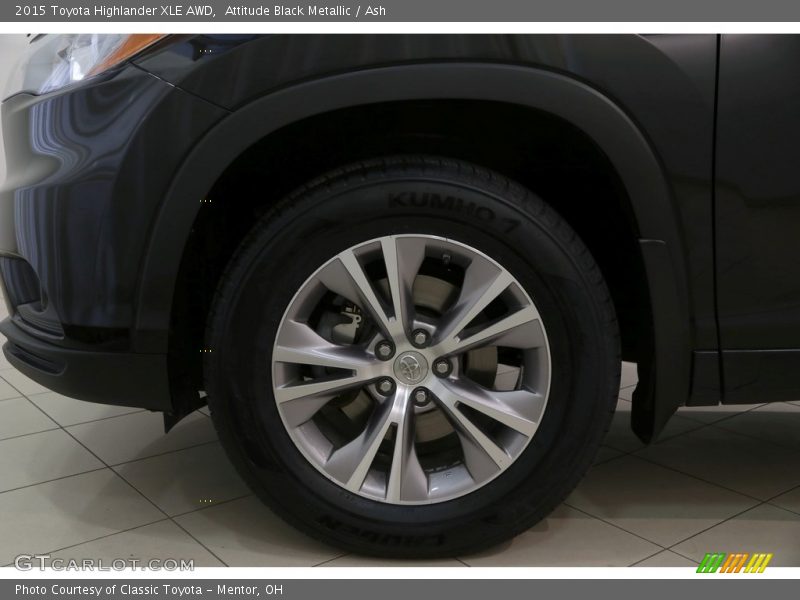Attitude Black Metallic / Ash 2015 Toyota Highlander XLE AWD